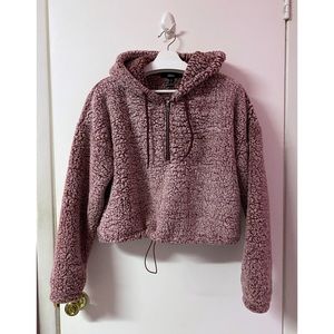 Forever 21 Faux shearling cropped pullover